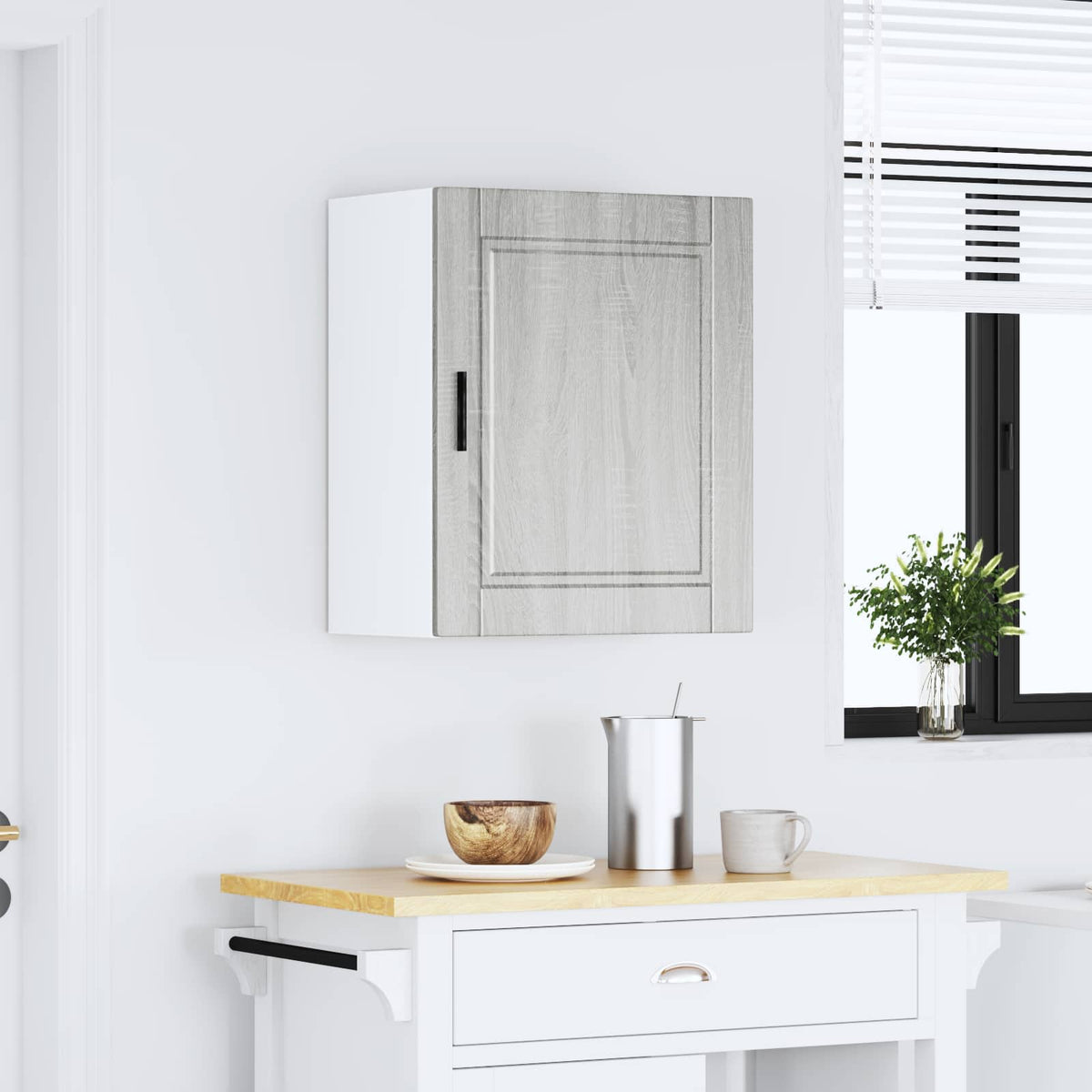 Kitchen Wall Cabinet "Porto" Grey Sonoma Engineered Wood