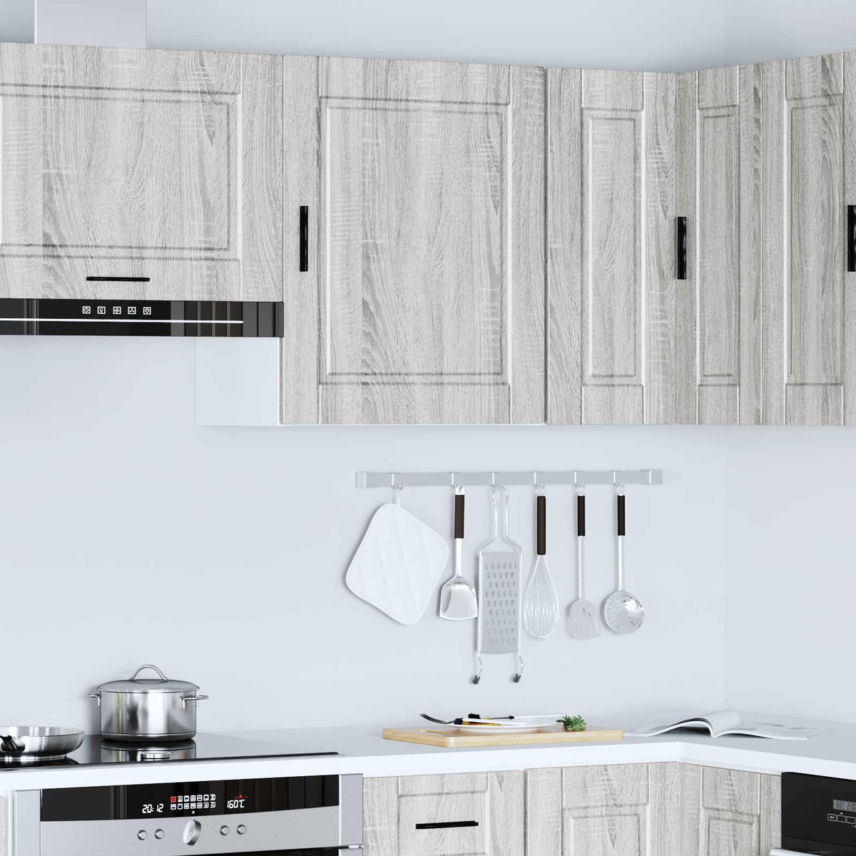 Kitchen Wall Cabinet "Porto" Grey Sonoma Engineered Wood