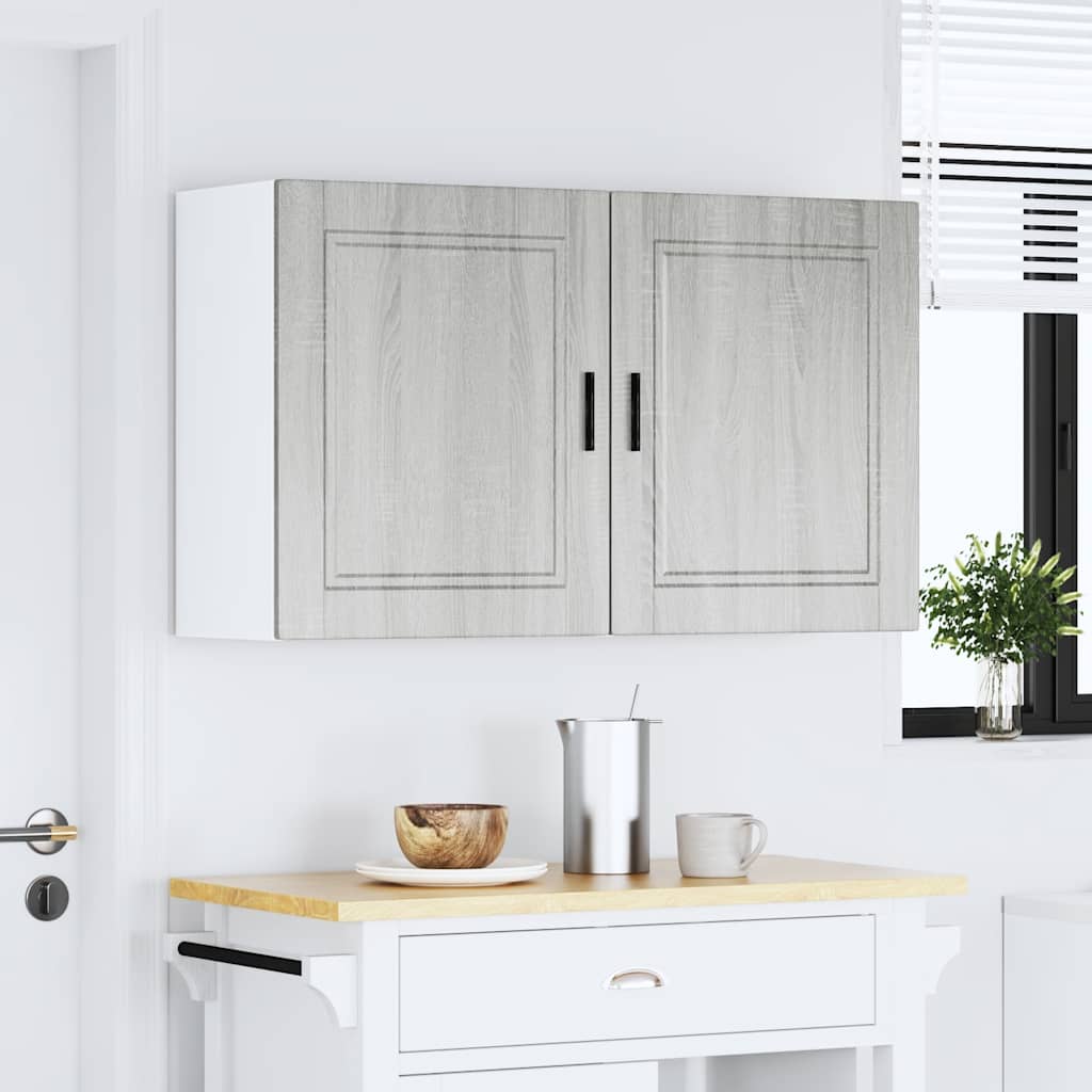 vidaXL Kitchen Wall Cabinets 2 pcs Porto Grey Sonoma Engineered Wood