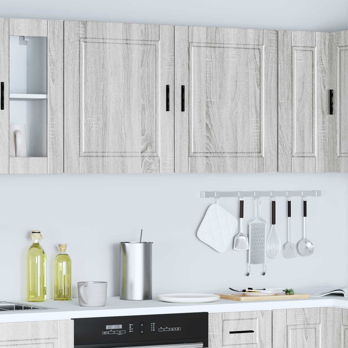 Kitchen Wall Cabinets 2 pcs "Porto" Grey Sonoma Engineered Wood