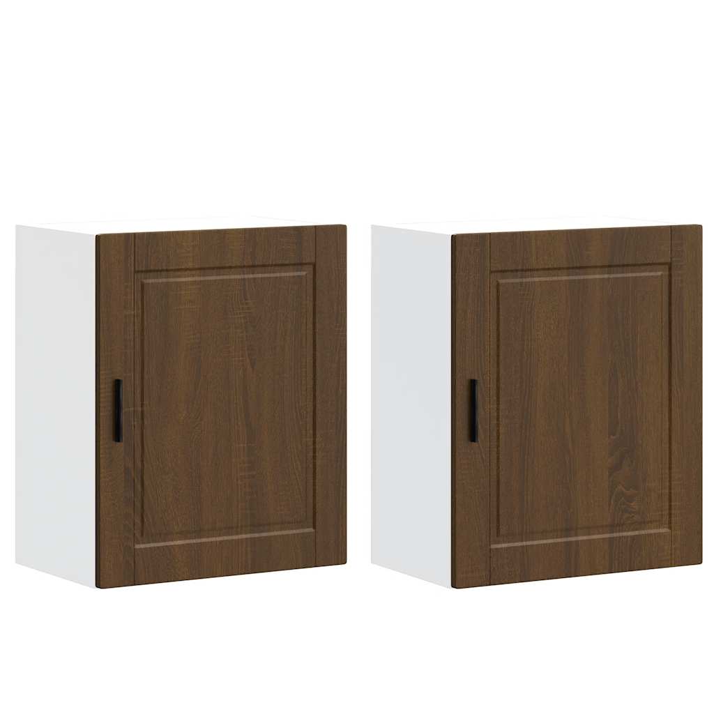 vidaXL Kitchen Wall Cabinets 2 pcs Porto Brown Oak Engineered Wood