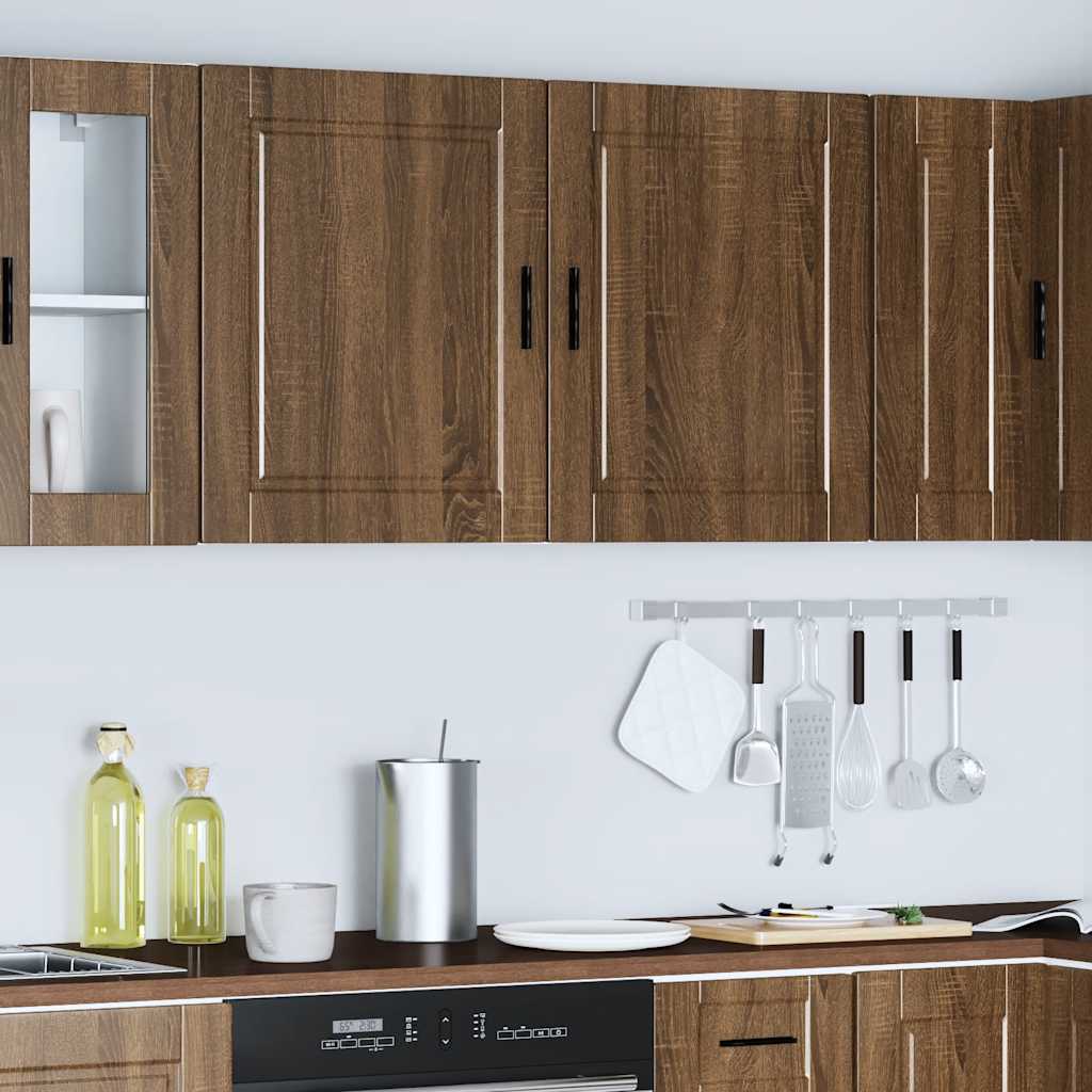 vidaXL Kitchen Wall Cabinets 2 pcs Porto Brown Oak Engineered Wood