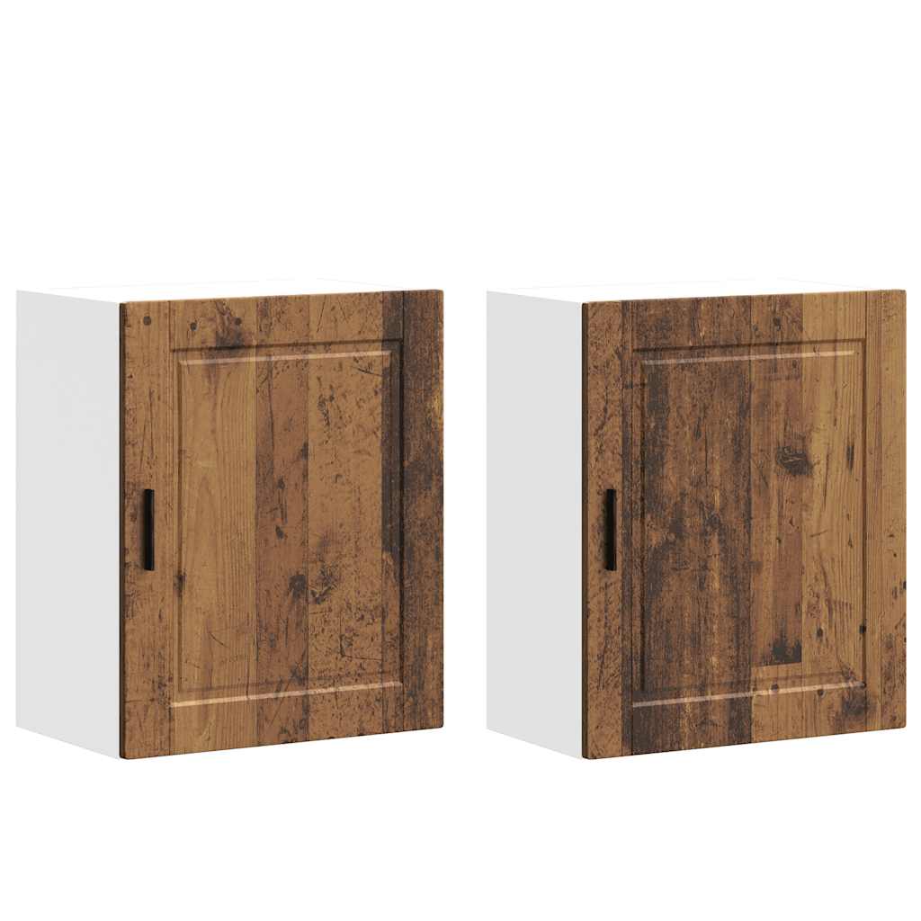 vidaXL Kitchen Wall Cabinets 2 pcs Porto Old Wood Engineered Wood