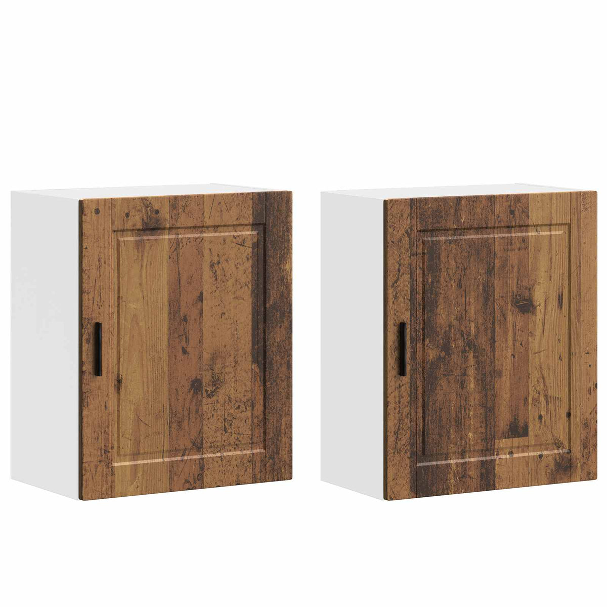 Kitchen Wall Cabinets 2 pcs "Porto" Old Wood Engineered Wood