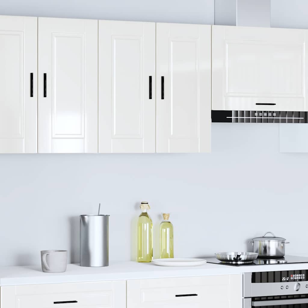 vidaXL Kitchen Wall Cabinet Porto High Gloss White Engineered Wood