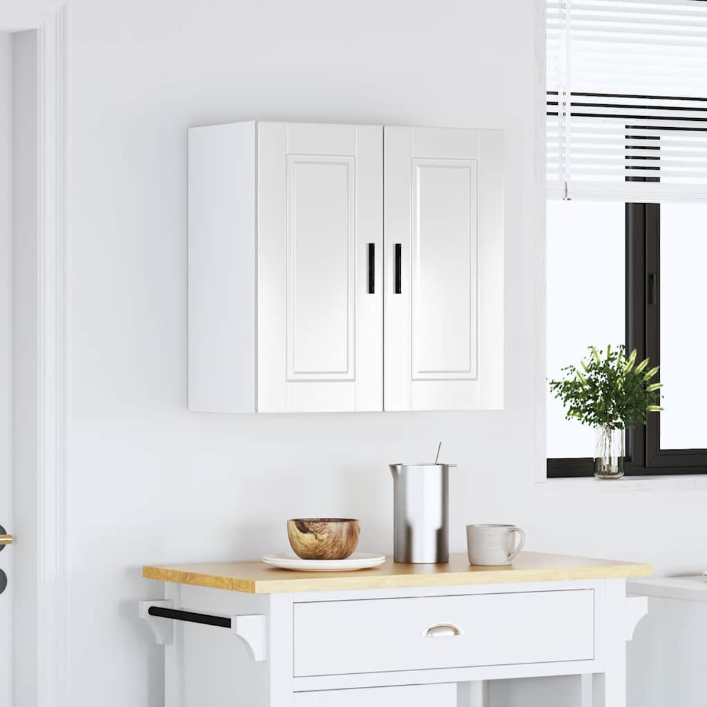 vidaXL Kitchen Wall Cabinet Porto High Gloss White Engineered Wood