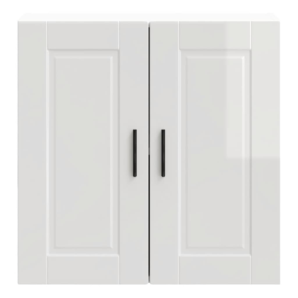 vidaXL Kitchen Wall Cabinet Porto High Gloss White Engineered Wood