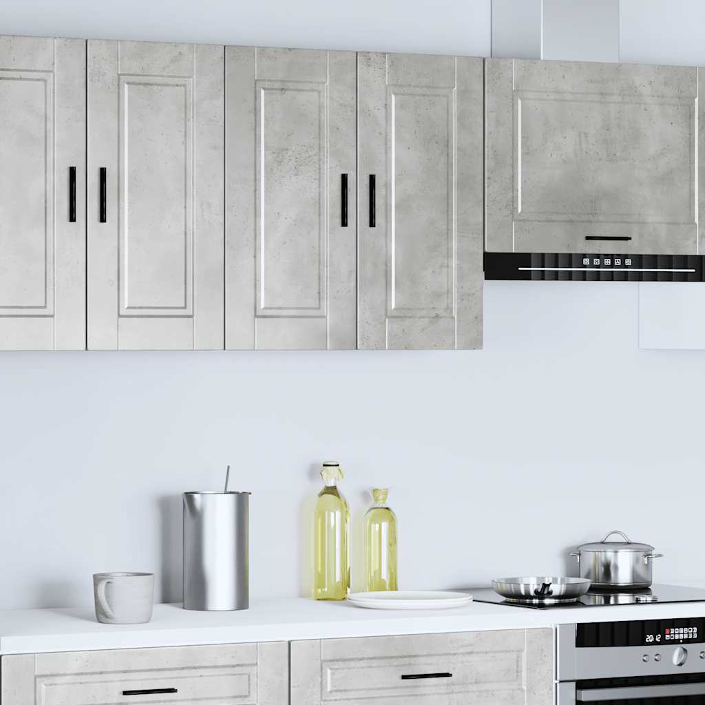 Kitchen Wall Cabinet "Porto" Concrete Grey Engineered Wood
