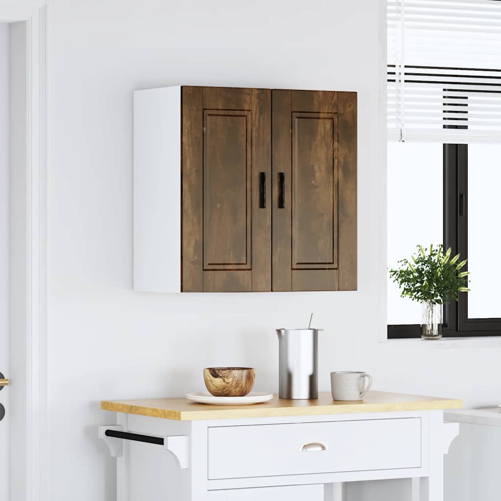 Kitchen Wall Cabinet "Porto" Smoked Oak Engineered Wood