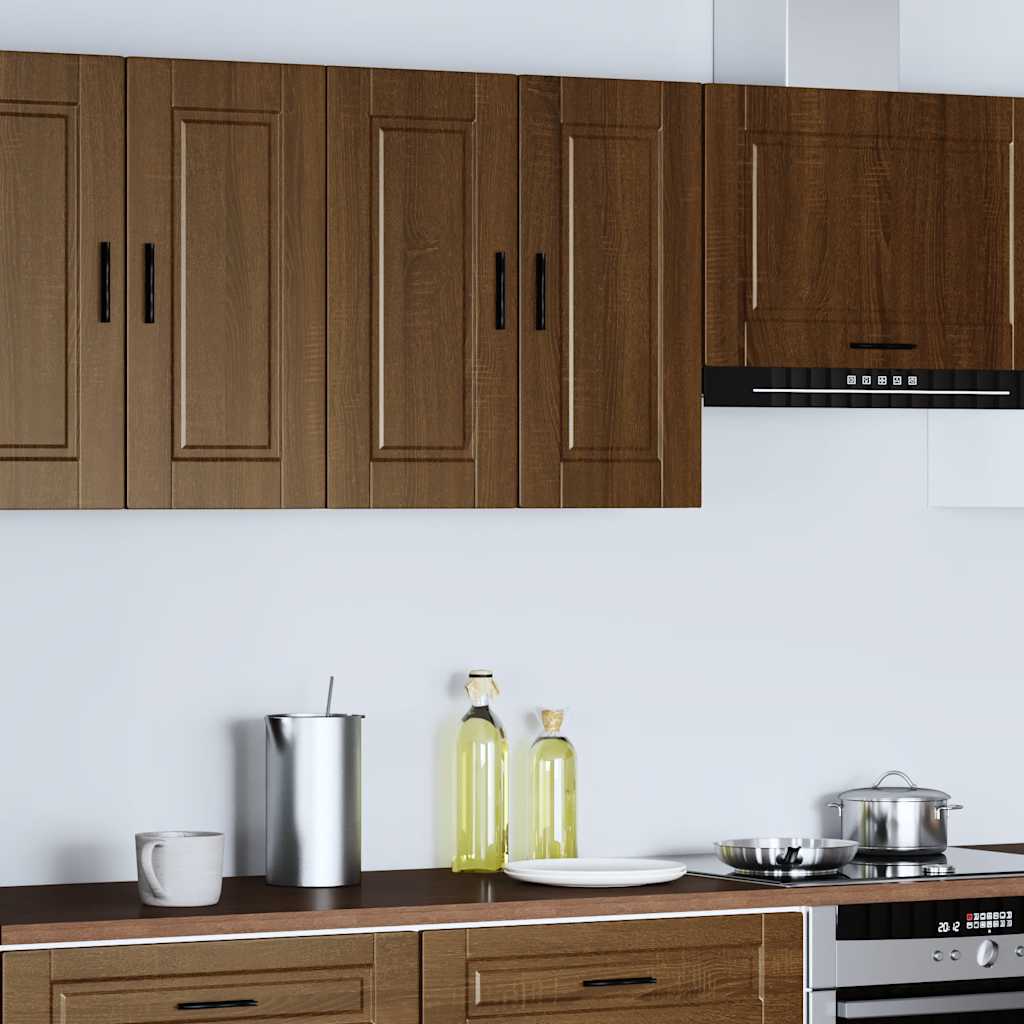 Kitchen Wall Cabinet "Porto" Brown Oak Engineered Wood
