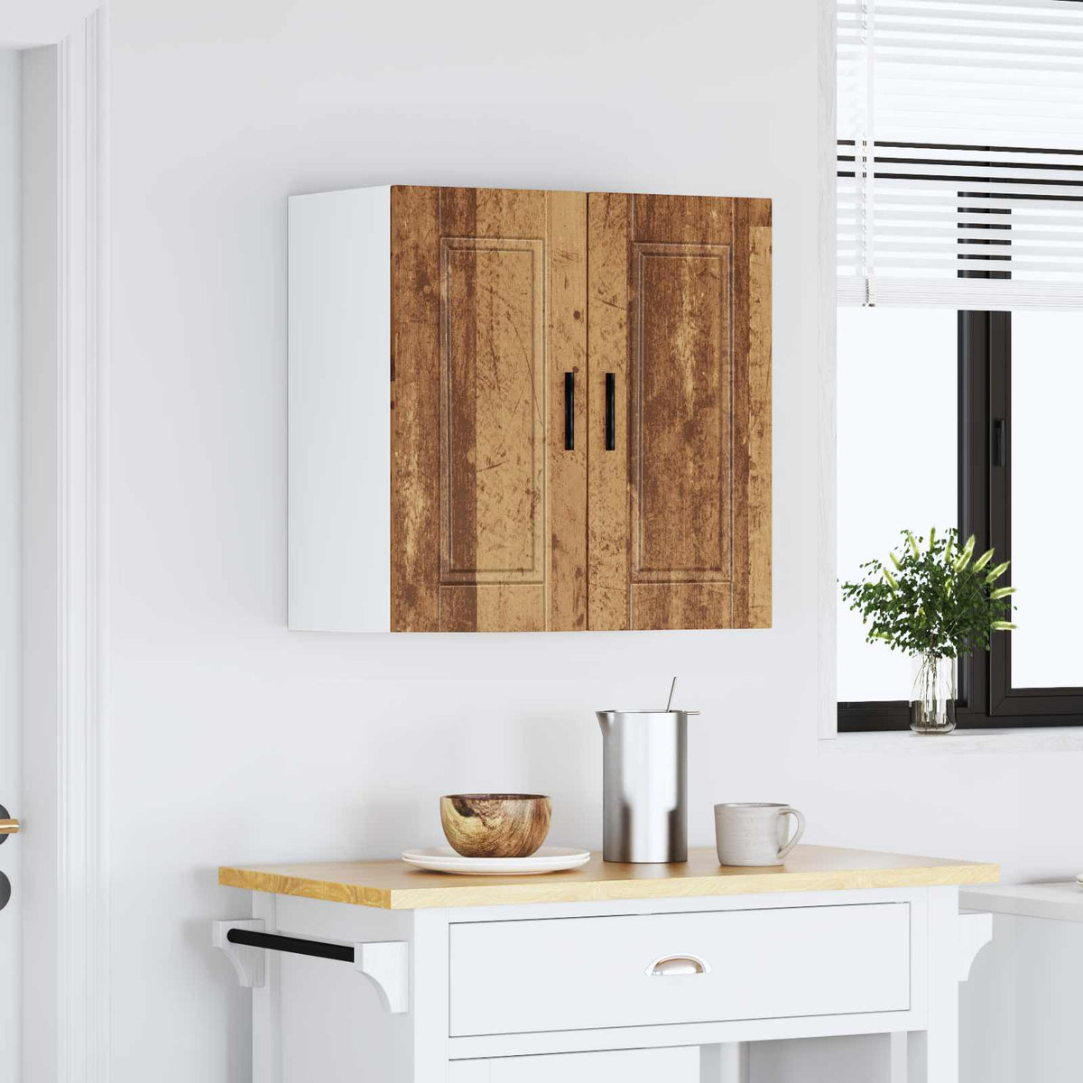 Kitchen Wall Cabinet "Porto" Old Wood Engineered Wood
