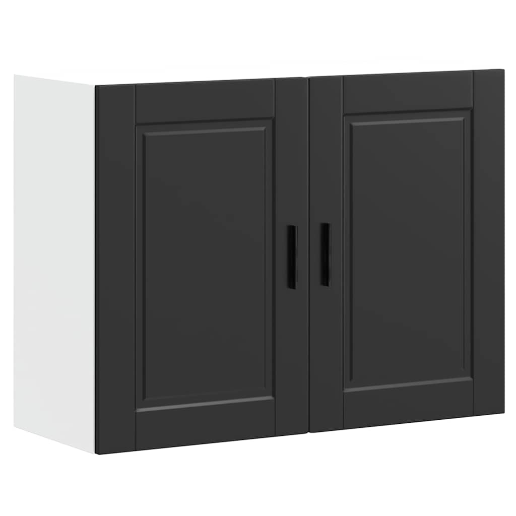 vidaXL Kitchen Wall Cabinet Porto Black Engineered Wood