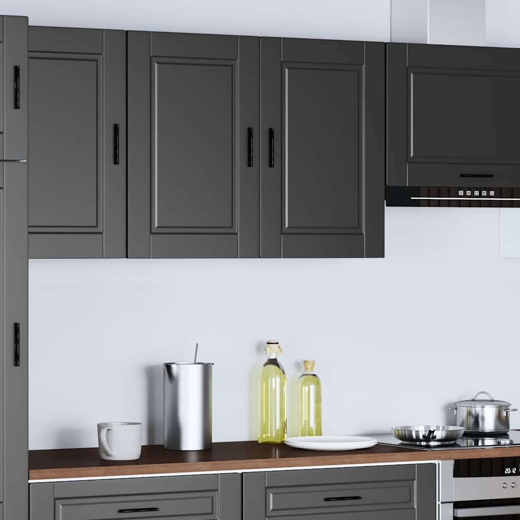 vidaXL Kitchen Wall Cabinet Porto Black Engineered Wood