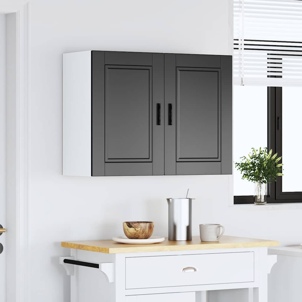 vidaXL Kitchen Wall Cabinet Porto Black Engineered Wood