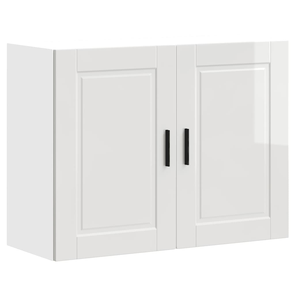 vidaXL Kitchen Wall Cabinet Porto High Gloss White Engineered Wood