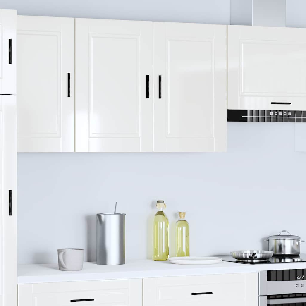 vidaXL Kitchen Wall Cabinet Porto High Gloss White Engineered Wood