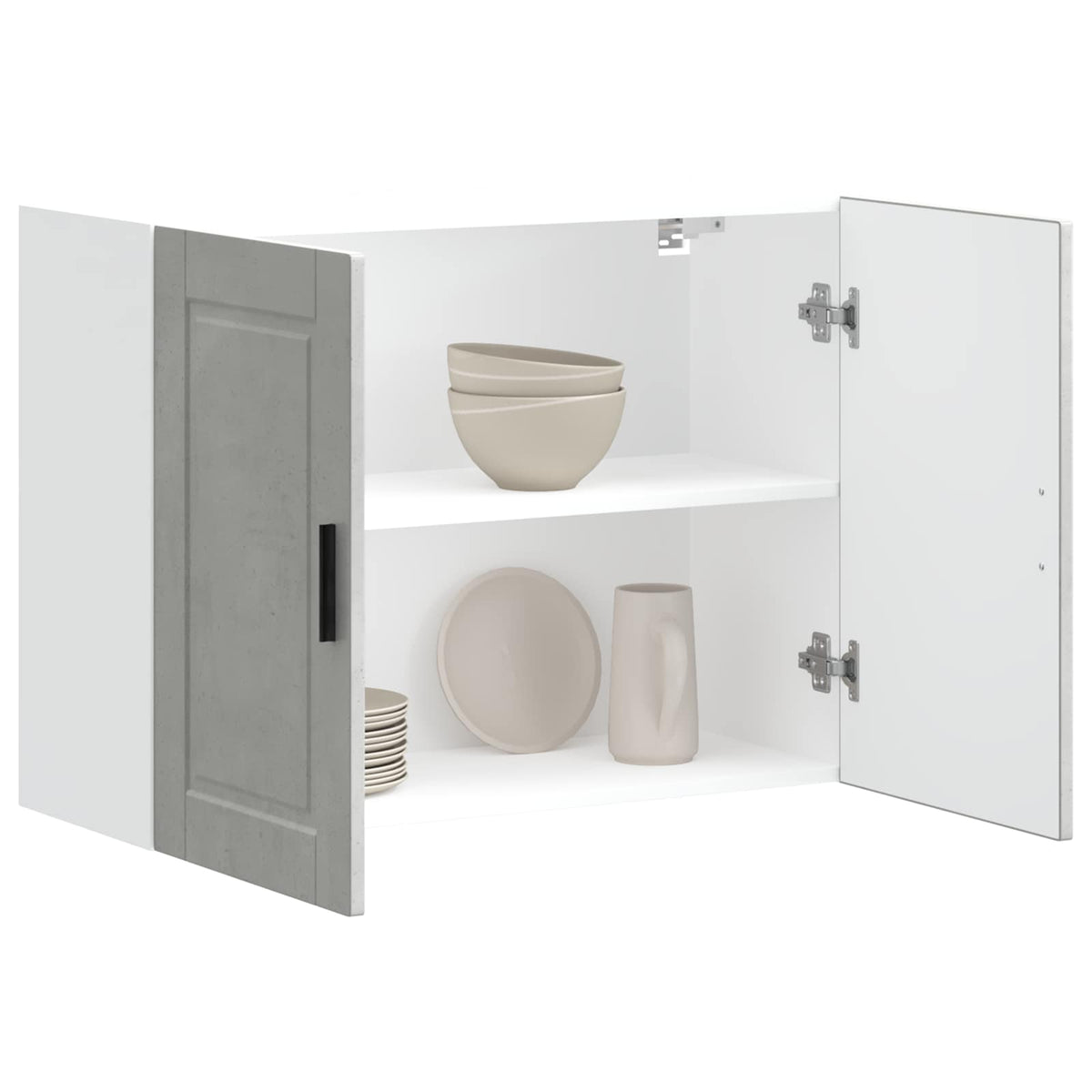 Kitchen Wall Cabinet "Porto" Concrete Grey Engineered Wood
