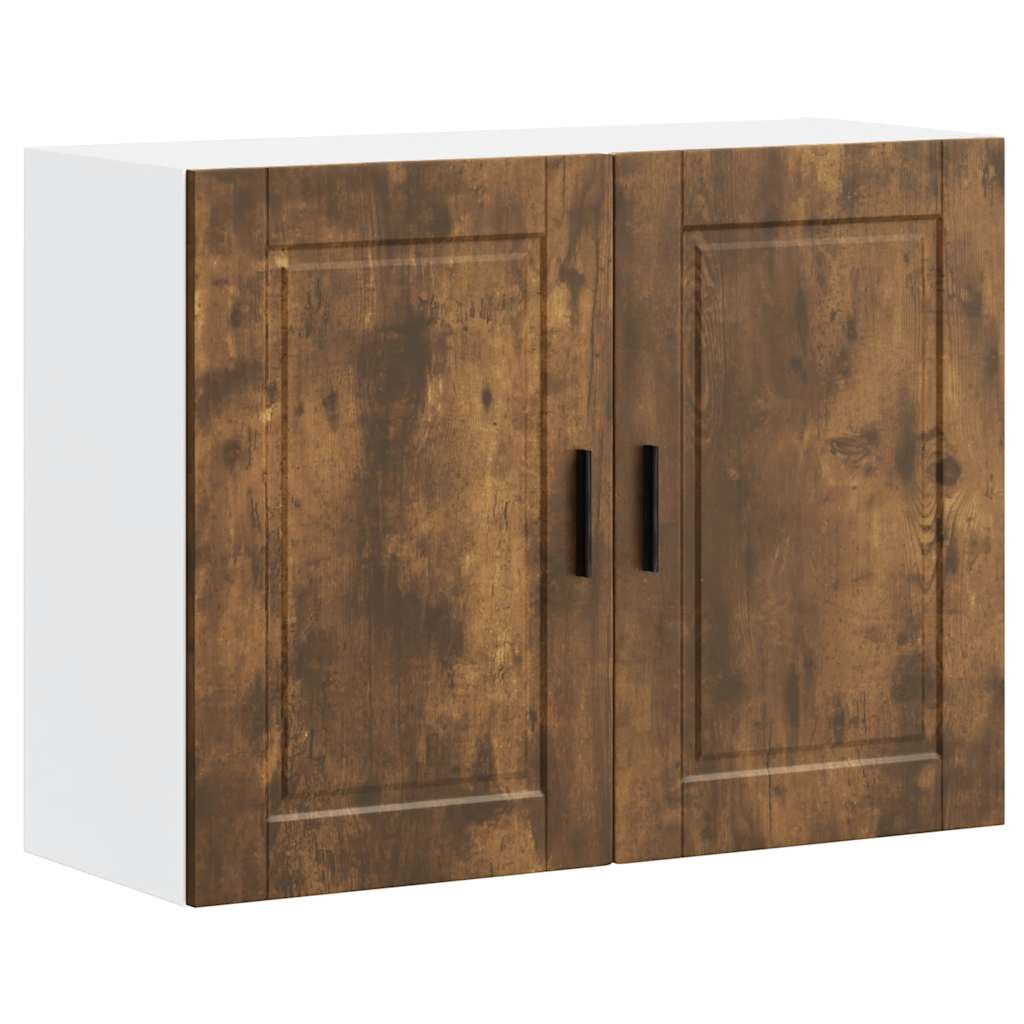 Kitchen Wall Cabinet "Porto" Smoked Oak Engineered Wood