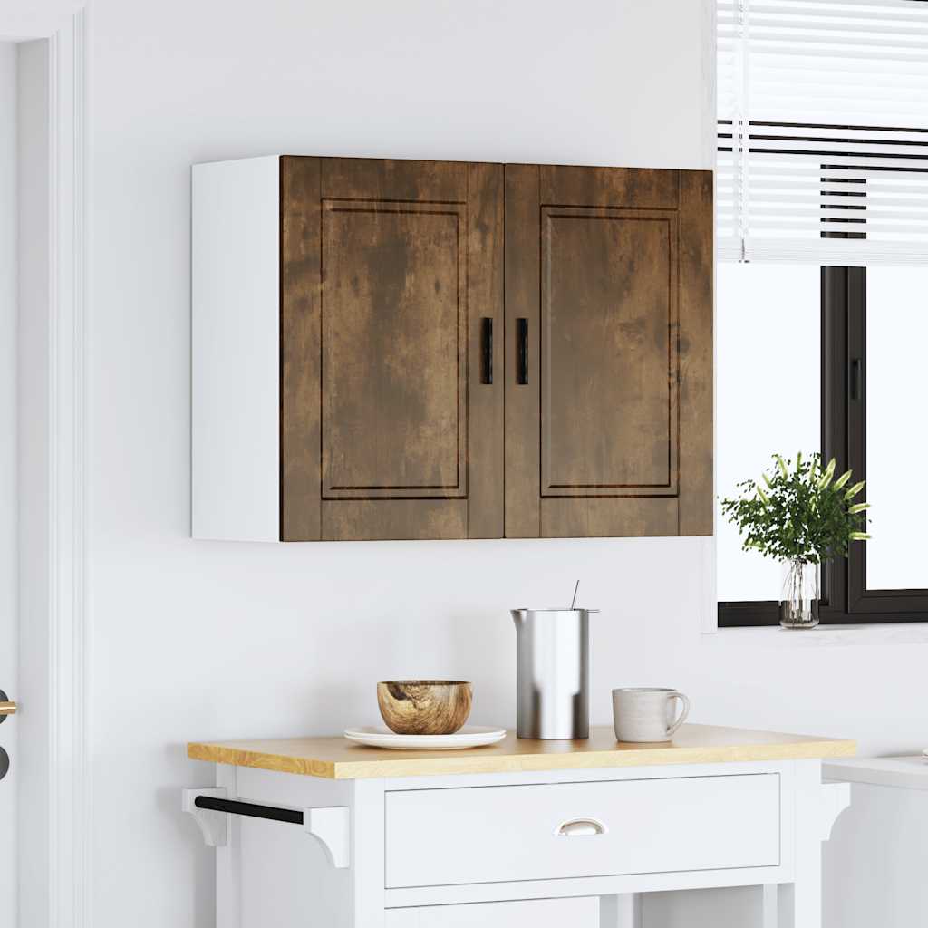 Kitchen Wall Cabinet "Porto" Smoked Oak Engineered Wood