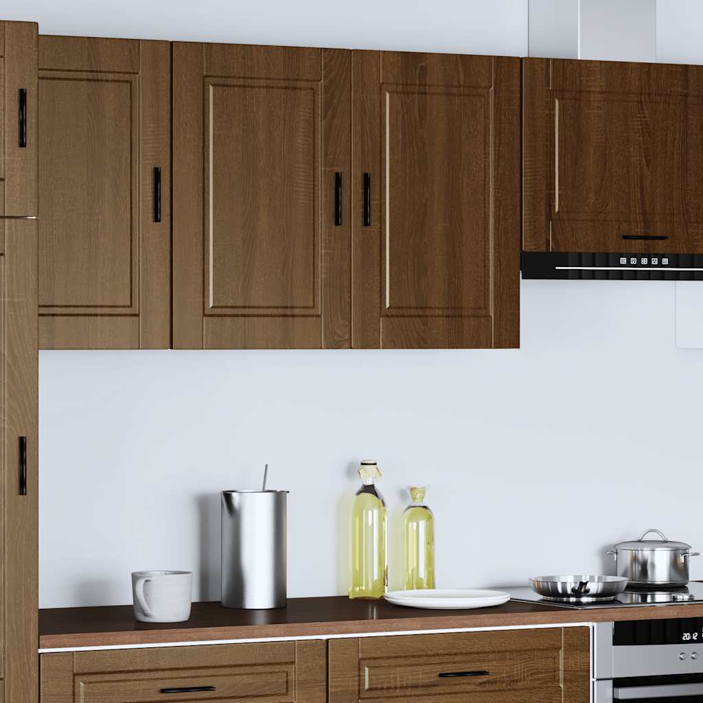 Kitchen Wall Cabinet "Porto" Brown Oak Engineered Wood