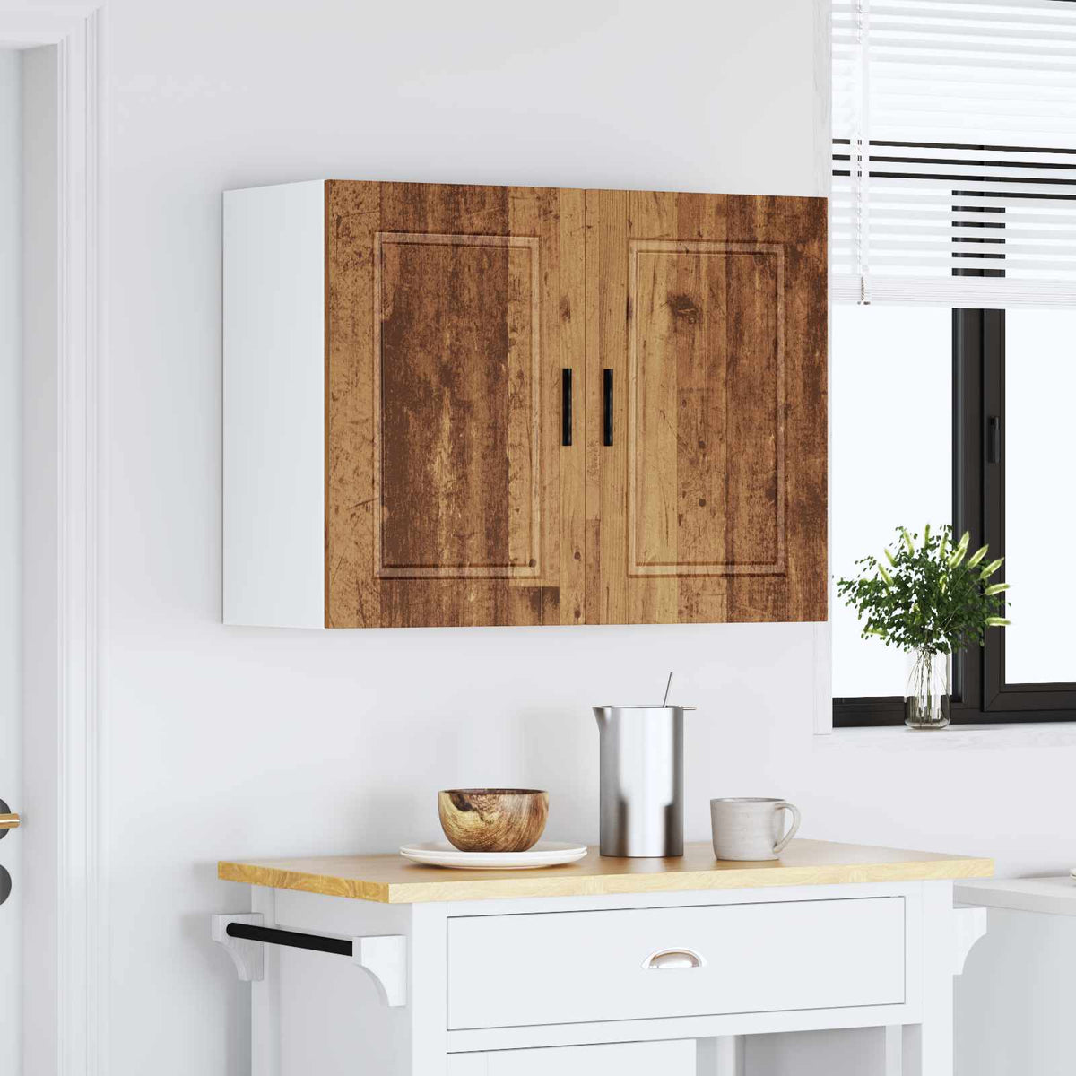 Kitchen Wall Cabinet "Porto" Old Wood Engineered Wood