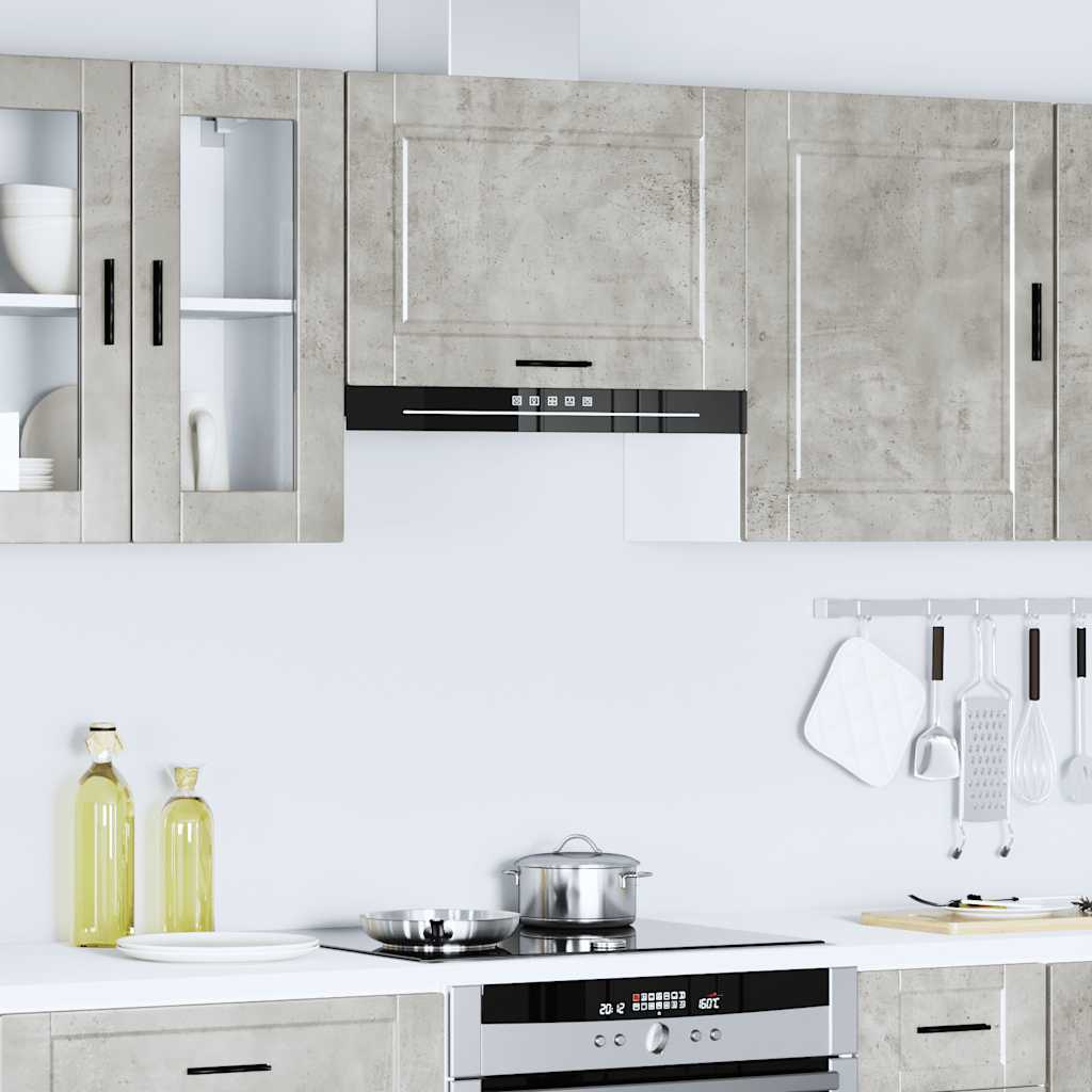 Kitchen Wall Cabinet "Porto" Concrete Grey Engineered Wood