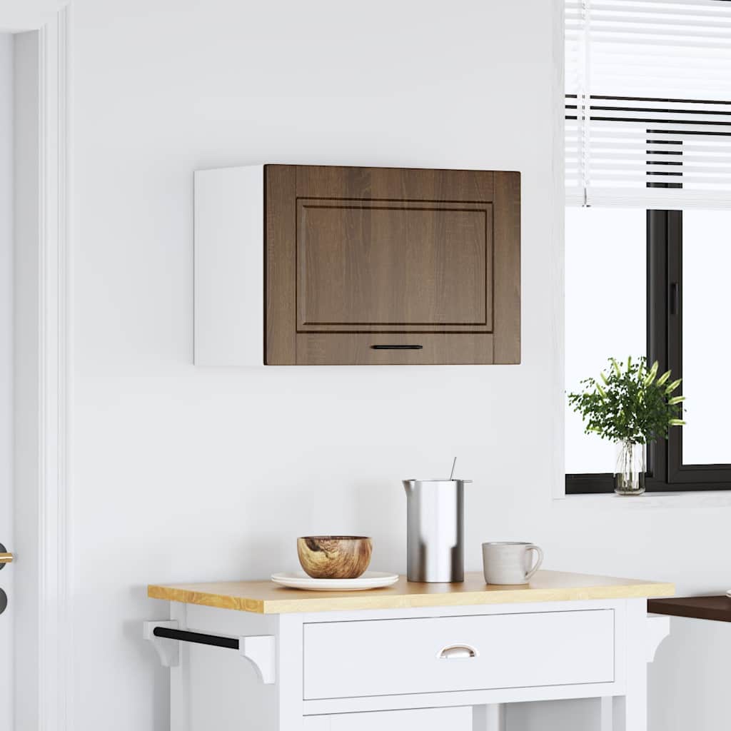 Kitchen Wall Cabinet "Porto" Brown Oak Engineered Wood