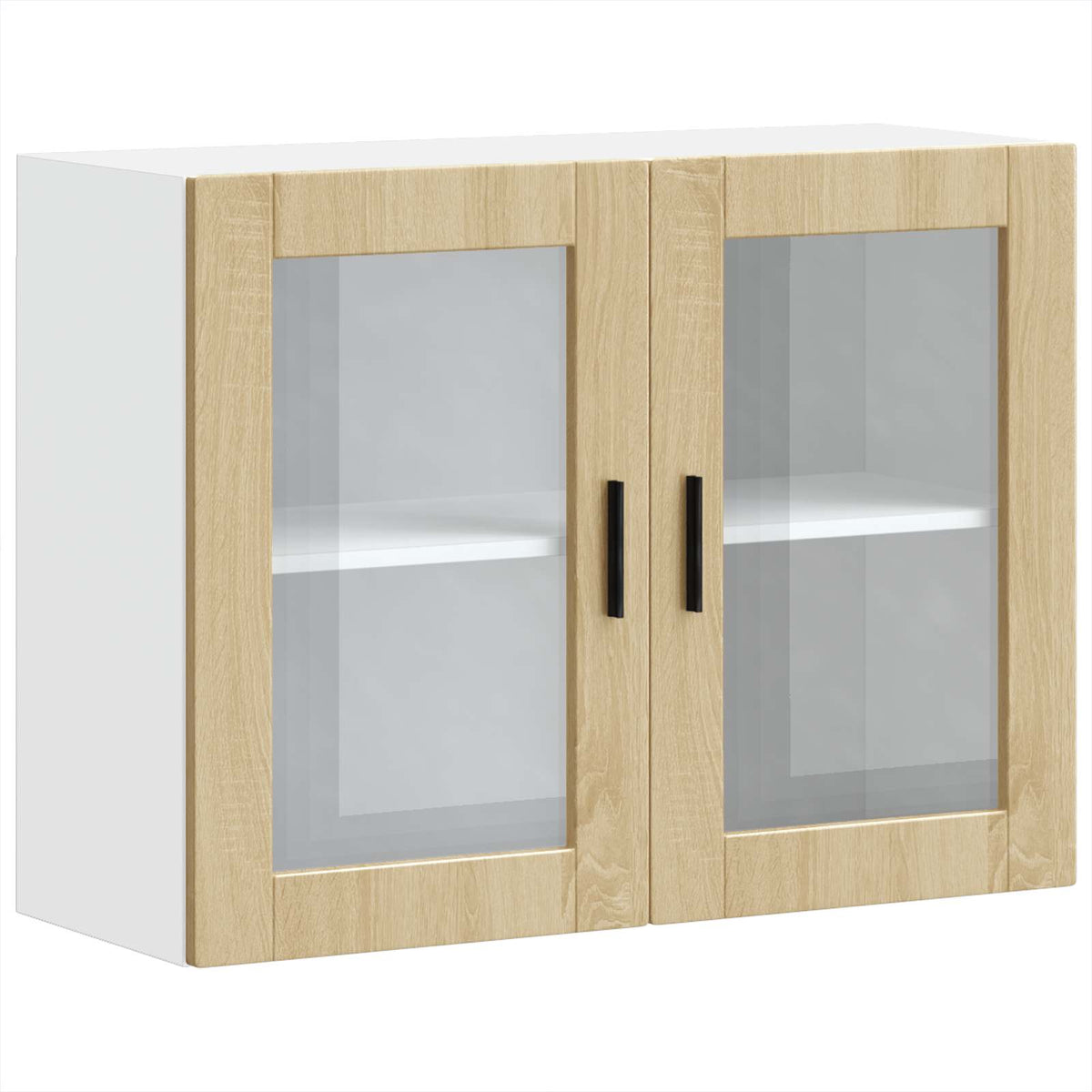 Kitchen Wall Cabinet with Glass Door "Porto" Sonoma Oak
