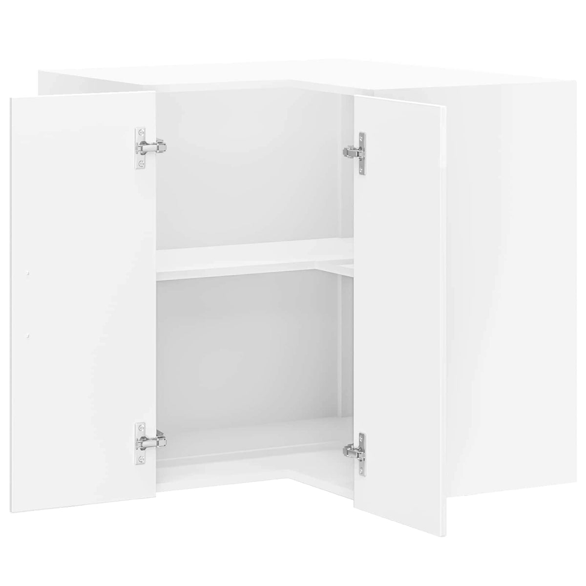 Kitchen Wall Corner Cabinet "Porto" High Gloss White