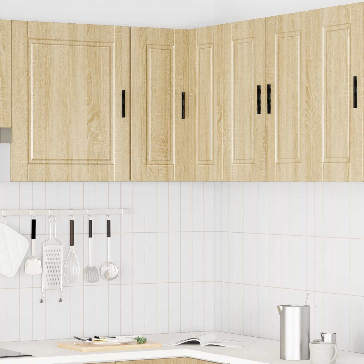 Kitchen Wall Corner Cabinet "Porto" Sonoma Oak Engineered Wood