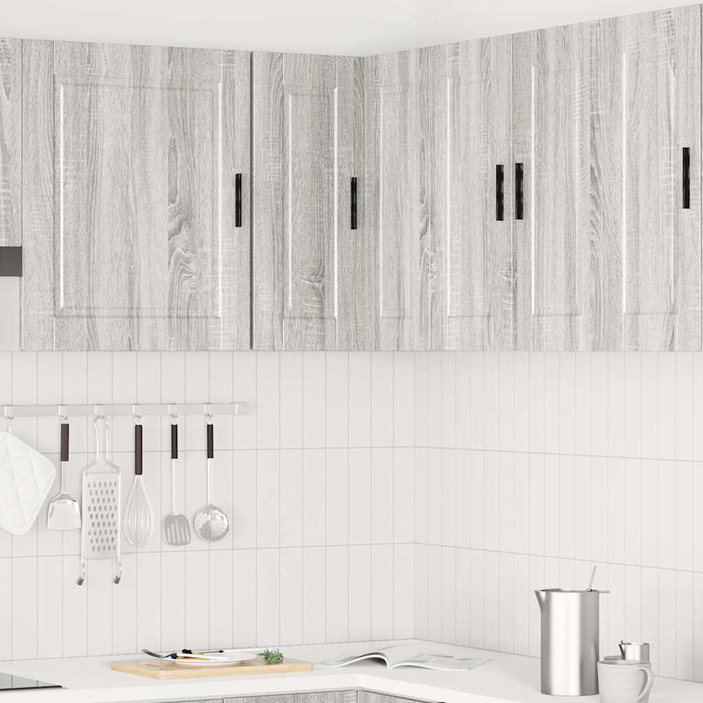Kitchen Wall Corner Cabinet "Porto" Grey Sonoma Engineered Wood