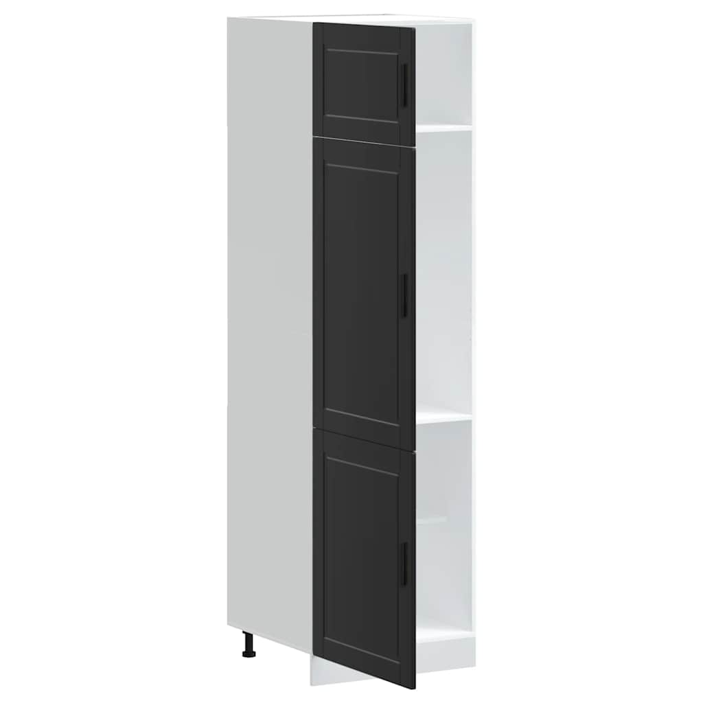 vidaXL Kitchen Cupboard "Porto" Black Engineered Wood