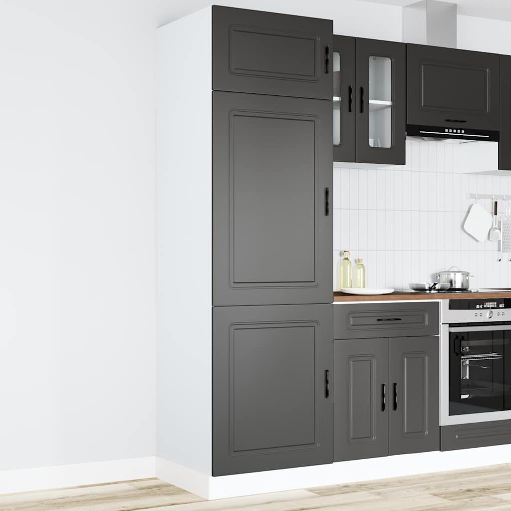 vidaXL Kitchen Cupboard "Porto" Black Engineered Wood