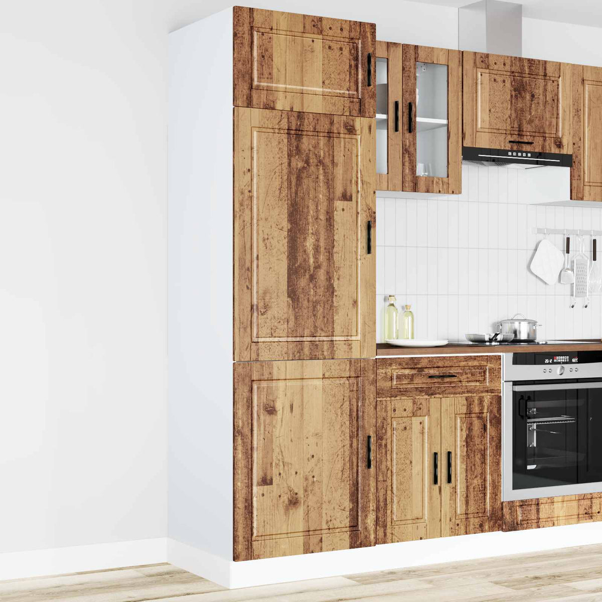 Kitchen Cupboard "Porto" Old Wood Engineered Wood