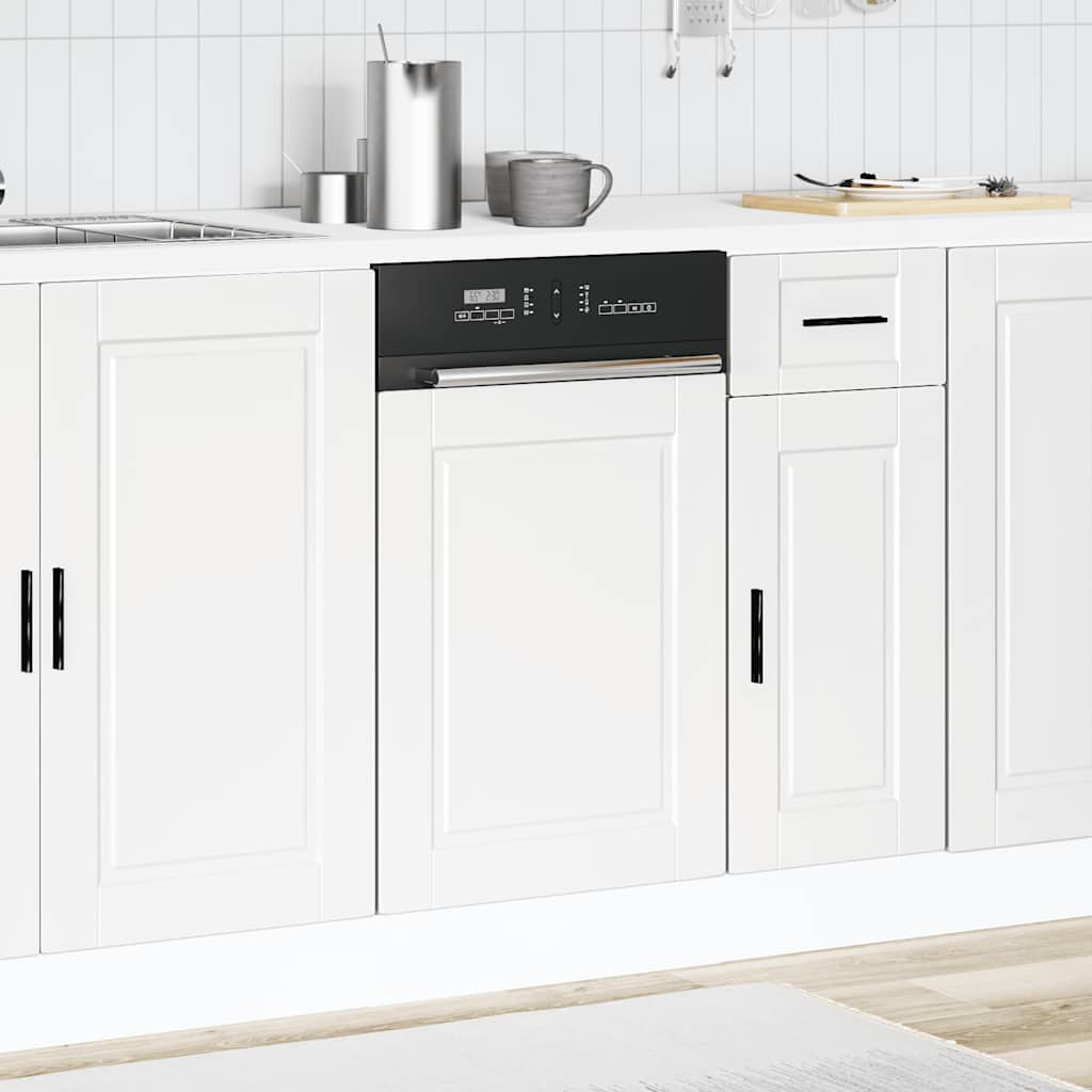 Dishwasher Panel "Porto" White 45x1,5x57 cm Engineered Wood