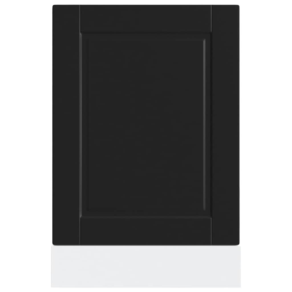 Dishwasher Panel Porto Black 45x1,5x57 cm Engineered Wood