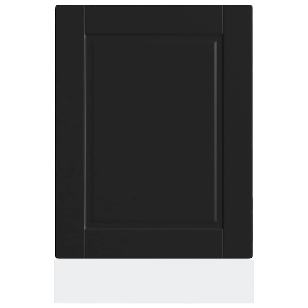 Dishwasher Panel "Porto" Black 45x1,5x57 cm Engineered Wood