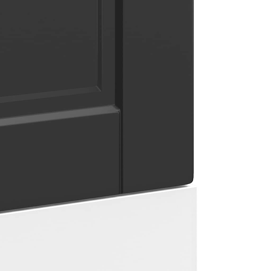 Dishwasher Panel Porto Black 45x1,5x57 cm Engineered Wood