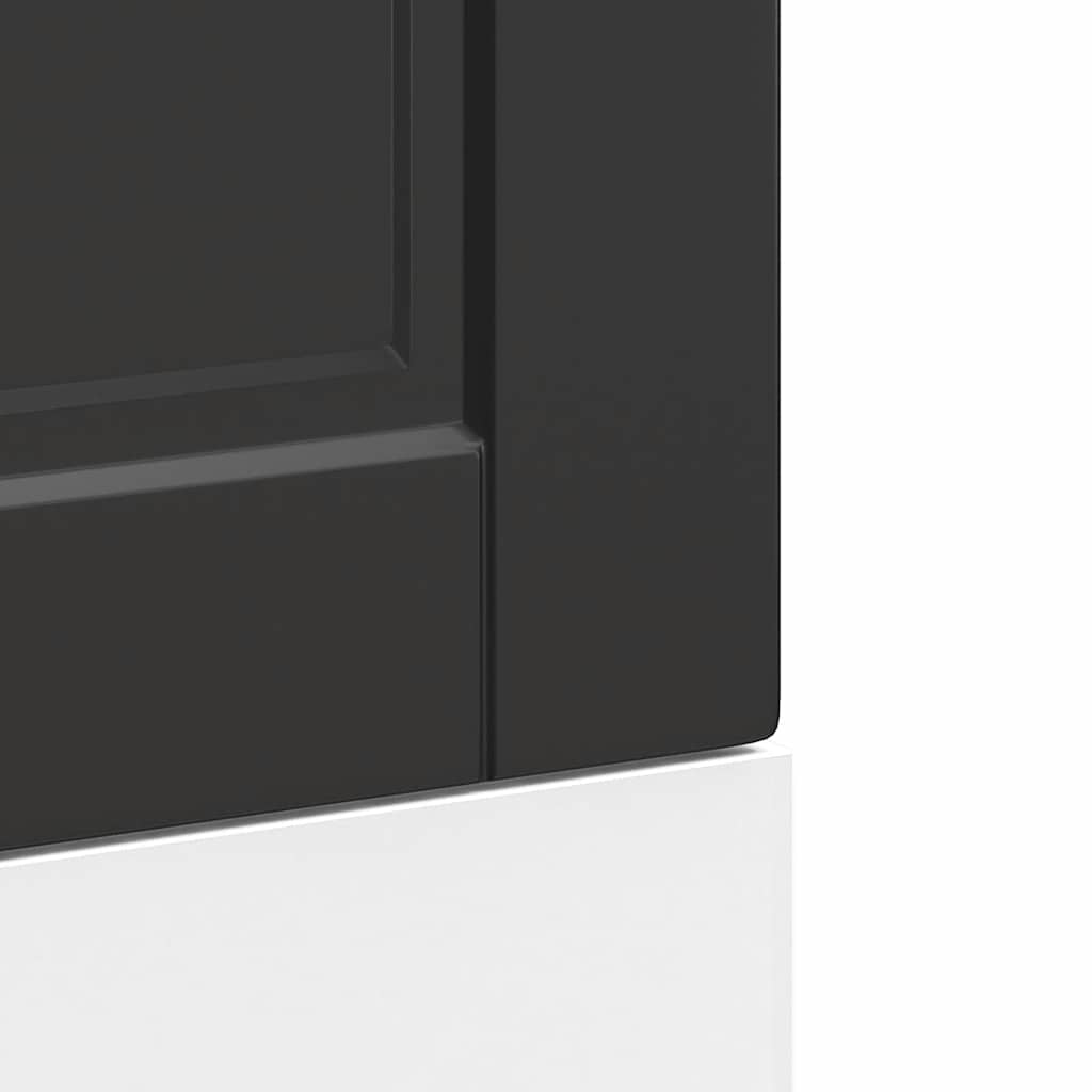 Dishwasher Panel "Porto" Black 45x1,5x57 cm Engineered Wood