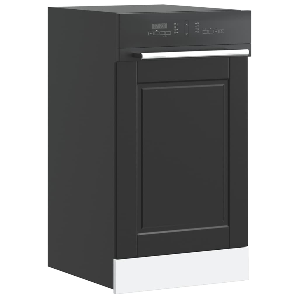 Dishwasher Panel Porto Black 45x1,5x57 cm Engineered Wood