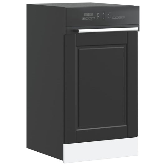 Dishwasher Panel Porto Black 45x1,5x57 cm Engineered Wood