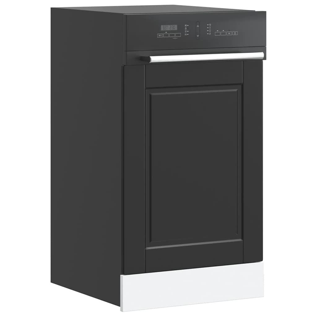 Dishwasher Panel "Porto" Black 45x1,5x57 cm Engineered Wood