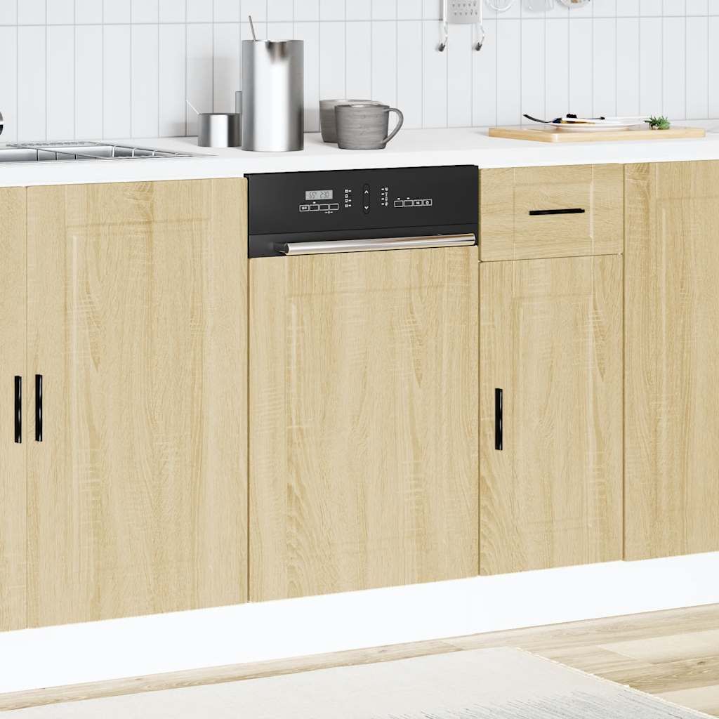 vidaXL Dishwasher Panel Porto Sonoma Oak 45x1,5x67 cm Engineered Wood