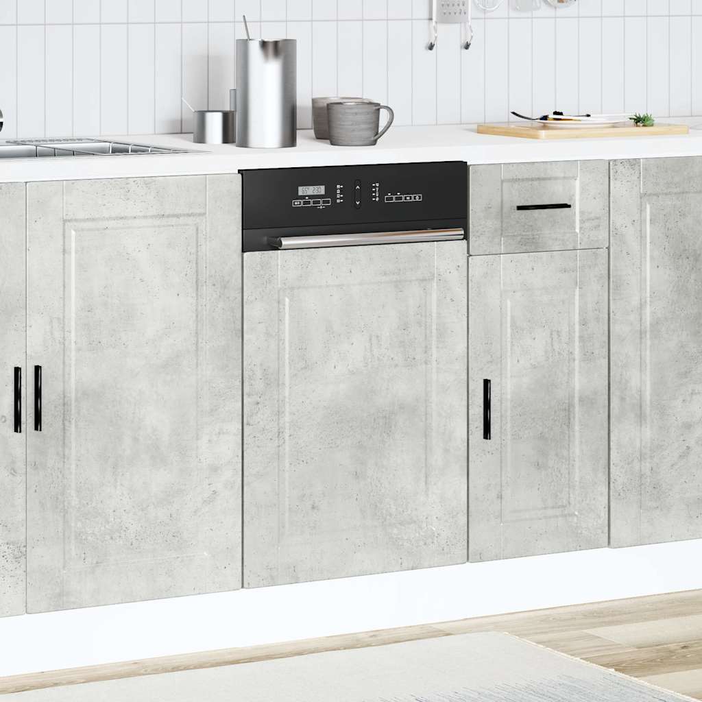 Dishwasher Panel Porto Concrete Grey 45x1,5x57 cm Engineered Wood