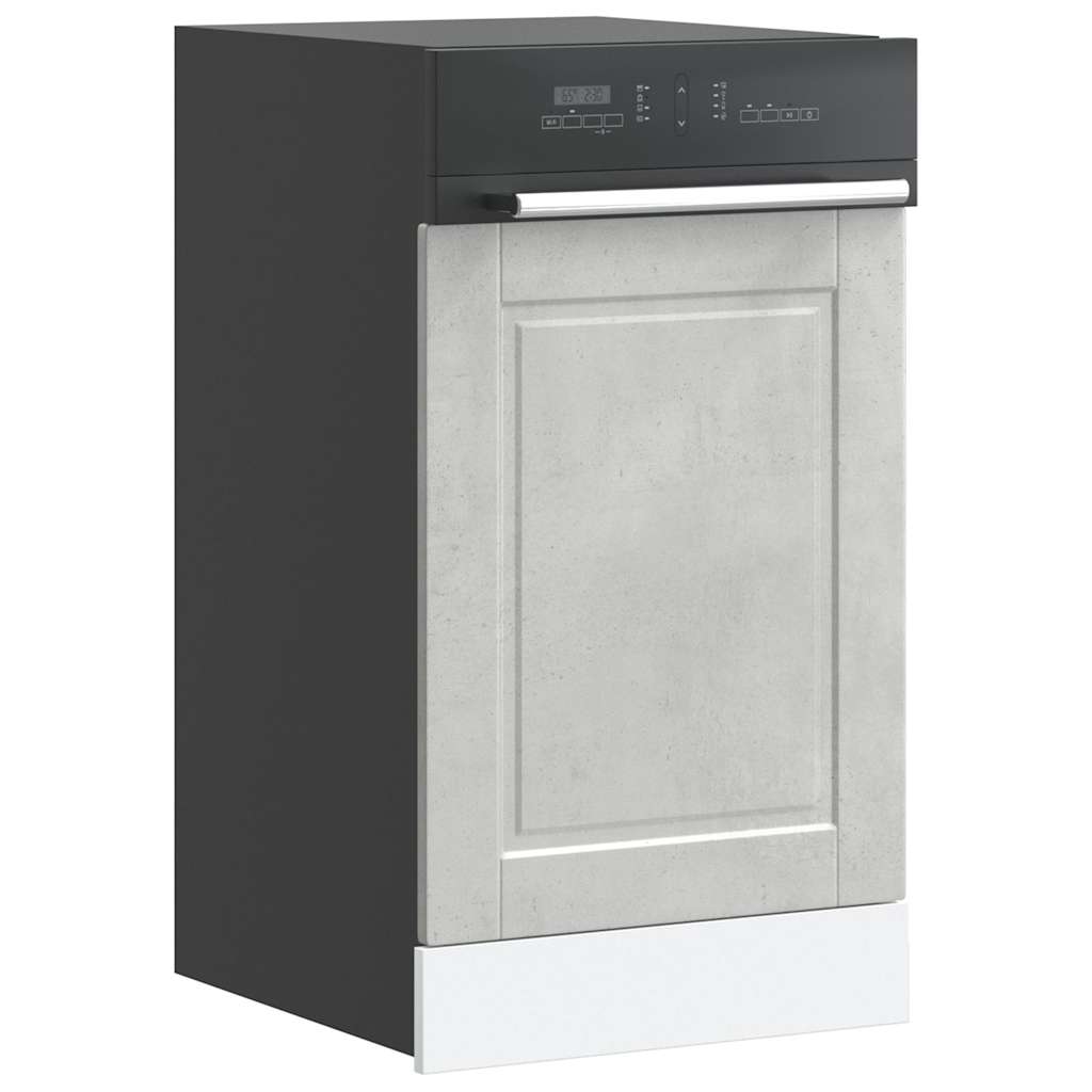 Dishwasher Panel Porto Concrete Grey 45x1,5x57 cm Engineered Wood