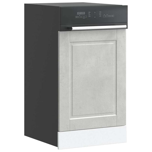 Dishwasher Panel Porto Concrete Grey 45x1,5x57 cm Engineered Wood