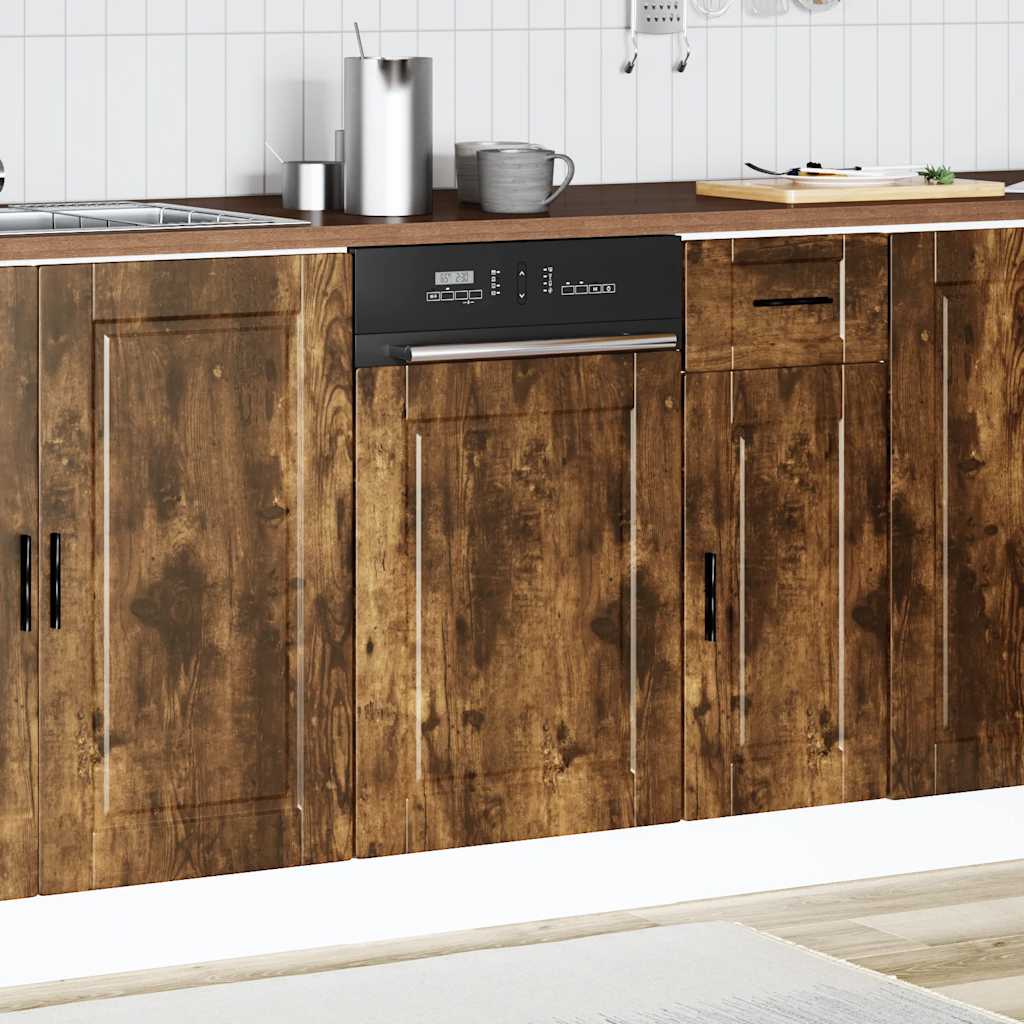 Dishwasher Panel Porto Smoked Oak 45x1,5x57 cm Engineered Wood