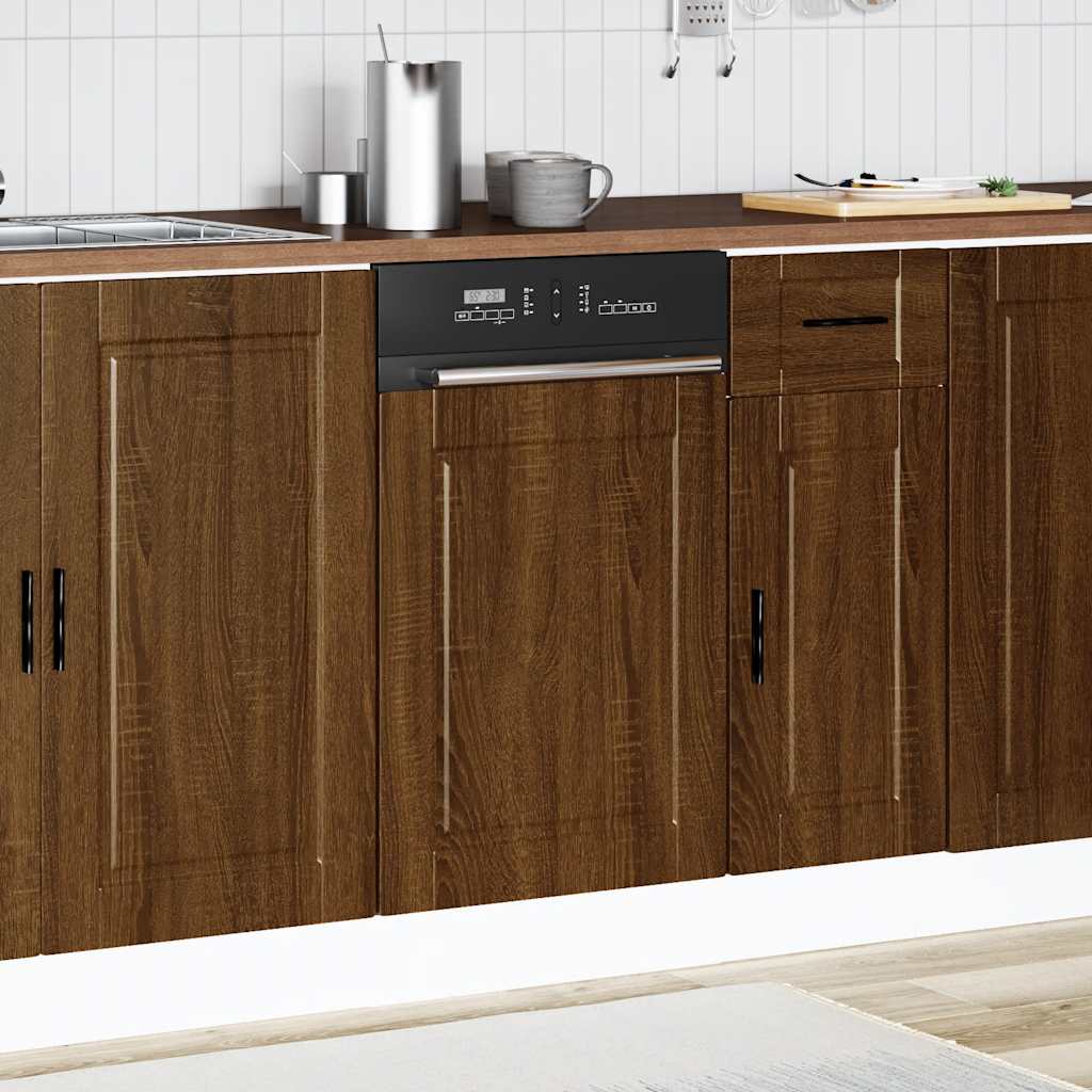 Dishwasher Panel Porto Brown Oak 45x1,5x57 cm Engineered Wood