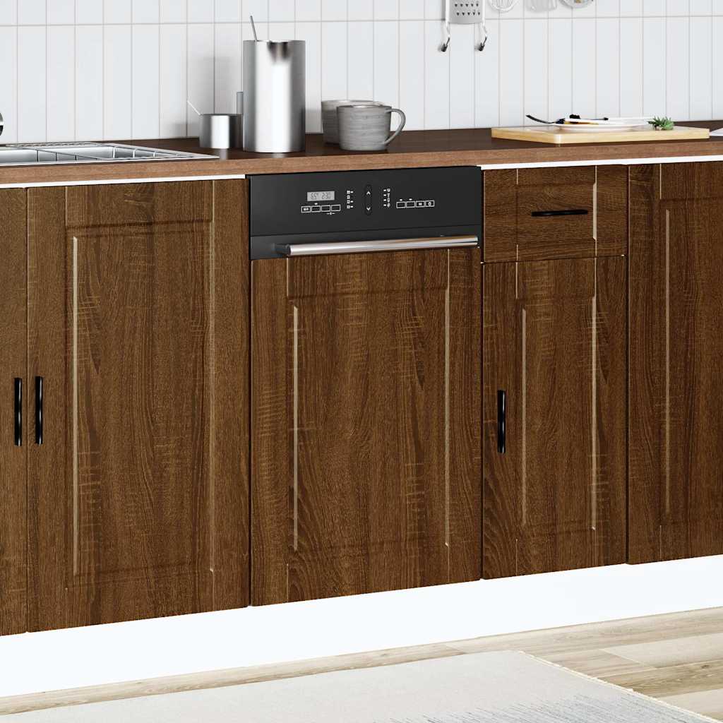 Dishwasher Panel "Porto" Brown Oak 45x1,5x57 cm Engineered Wood