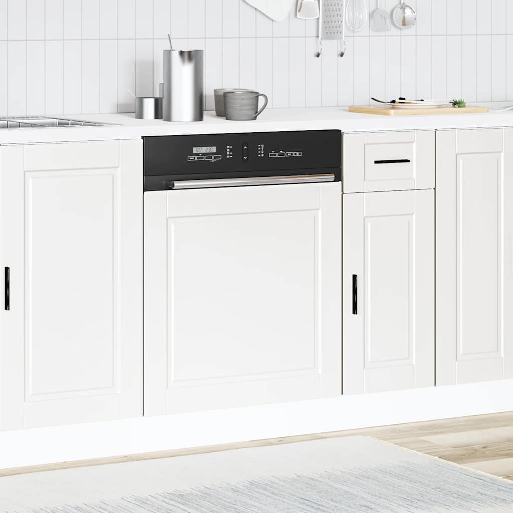 Dishwasher Panel "Porto" White 60x1,5x57 cm Engineered Wood